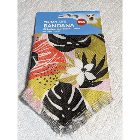 NEW Vibrant Life Dog Bandana, Floral, XS/S - Picture 1 of 5